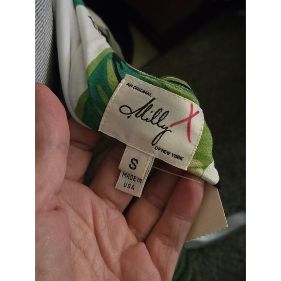 NWT $368 Milly of New York Palm Leaf Pattern Print Halter Dress, Size Small - Picture 8 of 8